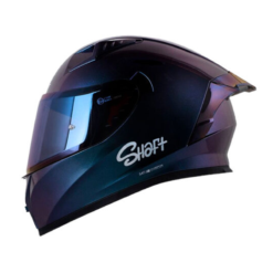 Casco Shaft 526sp Evo Solid Camaleón Visor Iridium Azul
