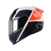 Casco Shaft 560 Evo Block Blanco Naranja Negro Visor Smoke Claro Iridium Dorado