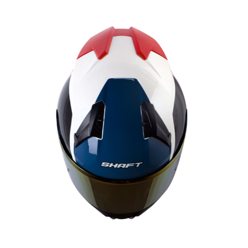 Casco Shaft 560 Evo Blok Blanc Rojo Visor Smoke Claro Iridium Rojo