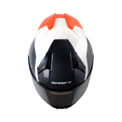 Casco Shaft 560 Evo Block Blanco Naranja Negro Visor Smoke Claro Iridium Dorado