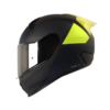 Casco Shaft 560 Evo Blok Gris Oscuro Amarillo Visor Smoke Claro Iridium Silver