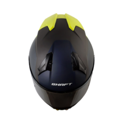 Casco Shaft 560 Evo Blok Gris Oscuro Amarillo Visor Smoke Claro Iridium Silver