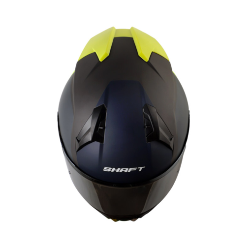 Casco Shaft 560 Evo Blok Gris Oscuro Amarillo Visor Smoke Claro Iridium Silver