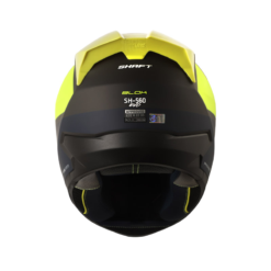 Casco Shaft 560 Evo Blok Gris Oscuro Amarillo Visor Smoke Claro Iridium Silver