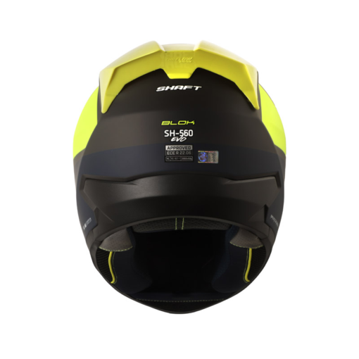 Casco Shaft 560 Evo Blok Gris Oscuro Amarillo Visor Smoke Claro Iridium Silver