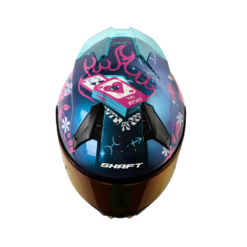 Casco Shaft 560 Evo Craft Camaleon Fucsia Visor Smoke Claro Iridium Morado