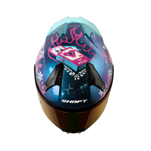 Casco Shaft 560 Evo Craft Camaleon Fucsia Visor Smoke Claro Iridium Morado