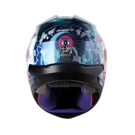 Casco Shaft 560 Evo Craft Camaleon Fucsia Visor Smoke Claro Iridium Morado
