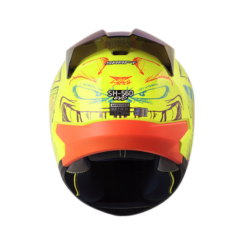 Casco Shaft 560 Evo Sketch Amarillo Naranja Visor Smoke Claro Iidium Azul