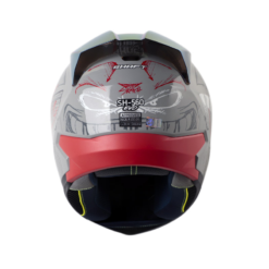 Casco Shaft 560 Evo Sketch Gris Rojo Visor Smoke Claro Iridium Rojo