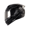 Casco Shaft 560 Evo Sketch Negro Blanco Visor Smoke Claro Iridium Silver