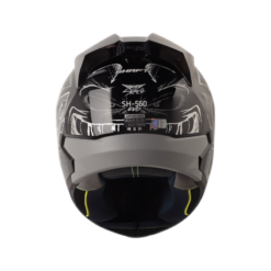 Casco Shaft 560 Evo Sketch Negro Blanco Visor Smoke Claro Iridium Silver