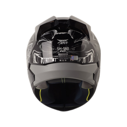 Casco Shaft 560 Evo Sketch Negro Blanco Visor Smoke Claro Iridium Silver