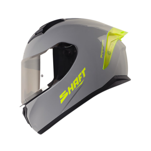 Casco Shaft 582Sp Evo Solid Gris Amarillo Visor Tria Iridium Silver