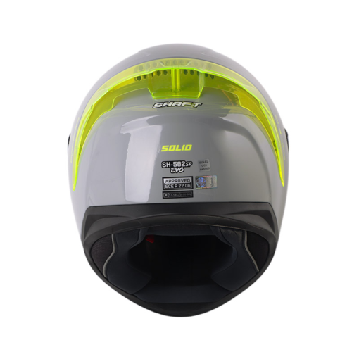 Casco Shaft 582Sp Evo Solid Gris Amarillo Visor Tria Iridium Silver