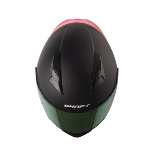 Casco Shaft 582Sp Evo Solid Negro Fucsia Visor Trial Iridium Fucsia
