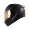 Casco Shaft 582Sp Evo Solid Negro Morado Visor Trial Iridium Morado