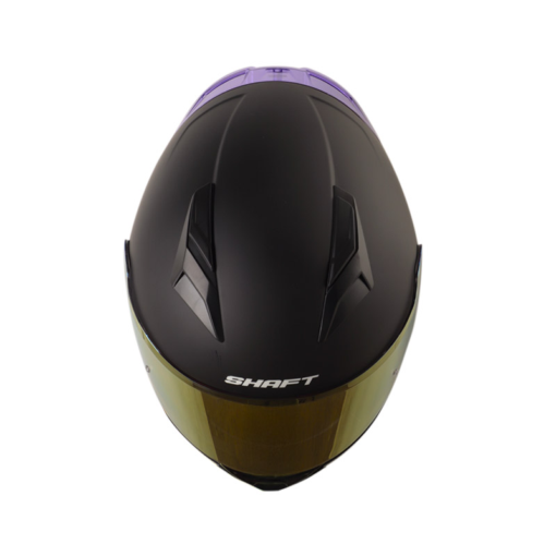 Casco Shaft 582Sp Evo Solid Negro Morado Visor Trial Iridium Morado