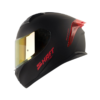 Casco Shaft 582Sp Evo Solid Negro Rojo Visor Trial Iridium Rojo