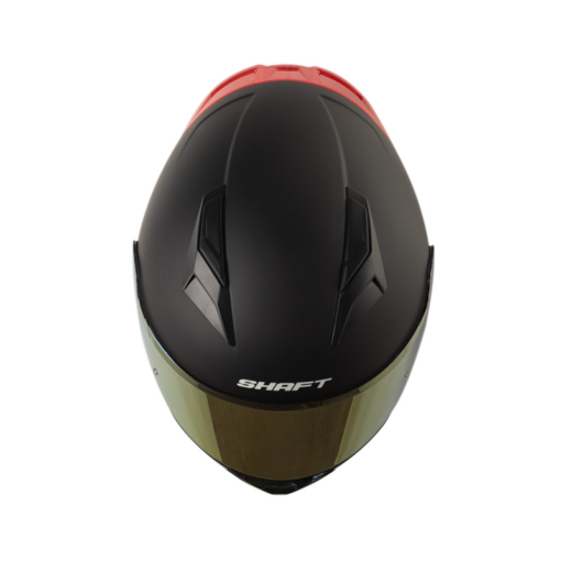 Casco Shaft 582Sp Evo Solid Negro Rojo Visor Trial Iridium Rojo