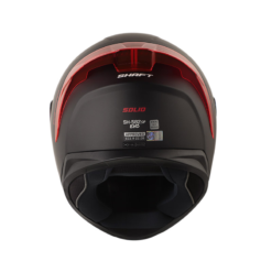 Casco Shaft 582Sp Evo Solid Negro Rojo Visor Trial Iridium Rojo