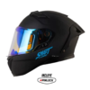 Casco Shaft Pro 606Sp Solid Negro Azul Visor Iridium Azul