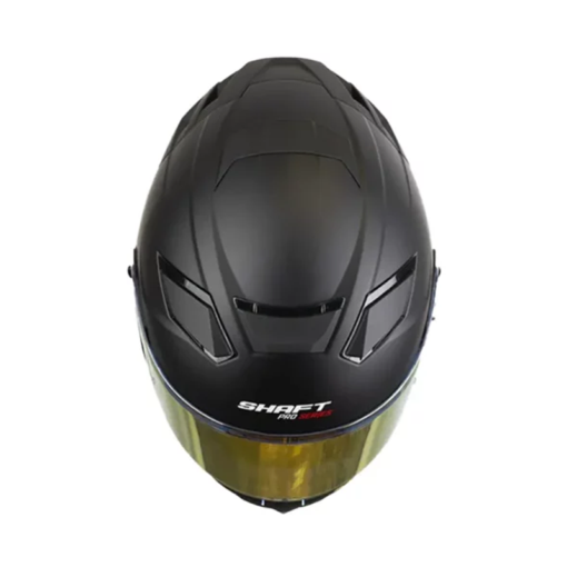 Casco Shaft Pro 606Sp Solid Negro Gris Visor Iridium Rojo
