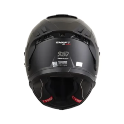 Casco Shaft Pro 606Sp Solid Negro Gris Visor Iridium Rojo