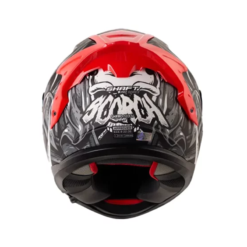 Casco Shaft Pro 610Dv Evo Scorch Gris Rojo Visor Iridium Rojo