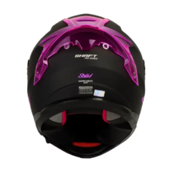 Casco Shaft Pro 610Dv Evo Solid Negro Fucsia Visor Iridium Fucsia