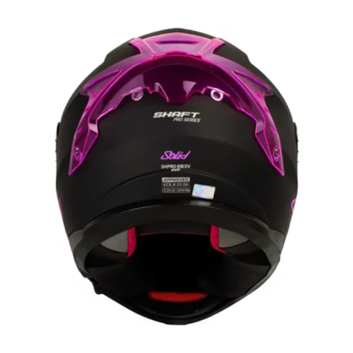 Casco Shaft Pro 610Dv Evo Solid Negro Fucsia Visor Iridium Fucsia