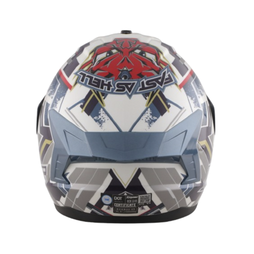 Casco Xtrong Xtr-M70 Hell Blanco Rojo