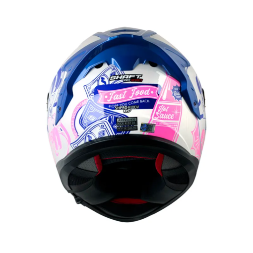 Casco Shaft 610Dv Evo Fast Food Blanco Fucsia