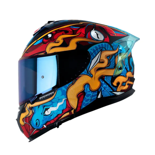 Casco Shaft 610Dv Evo The Reptulex Negro Rojo