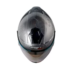 Casco Shaft Pro 240Dv Are We Alon Cromado Visor Iridium Dorado