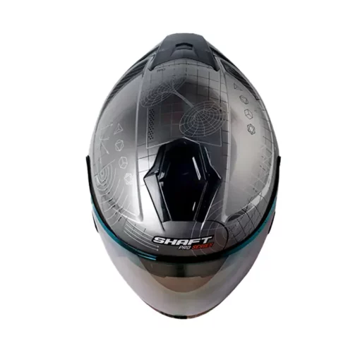 Casco Shaft Pro 240Dv Are We Alon Cromado Visor Iridium Dorado