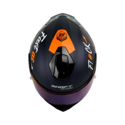 Casco Shaft Pro 620Evo Apex Pro Carb Azul Naranja Visor Azul