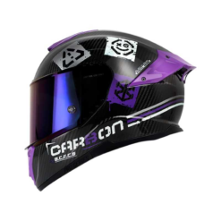 Casco Shaft Pro 620Evo Stencil Negro Morado Visor Morado