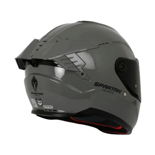 Casco Spartan Hawk Solid Gris Brillo