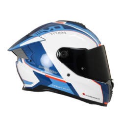 Casco Spartan Hawk Sv Titan Brillo Azul