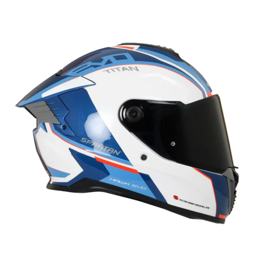 Casco Spartan Hawk Sv Titan Brillo Azul