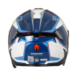 Casco Spartan Hawk Sv Titan Brillo Azul