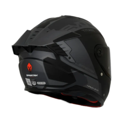Casco Spartan Hawk Sv Titan Negro Mate Gris