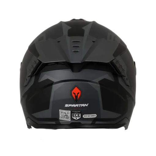Casco Spartan Hawk Sv Titan Negro Mate Gris