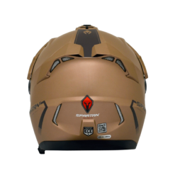 Casco Spartan Wolf Silver Café