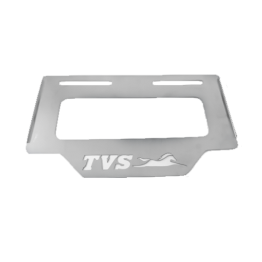 Porta Placa Lamina Plata Tvs
