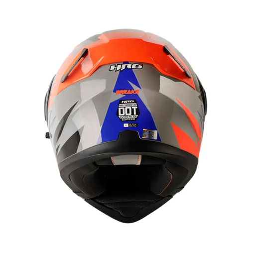 Casco Hro 3400Dv Evo Breaks Gris Naranja Visor Iridium Azul