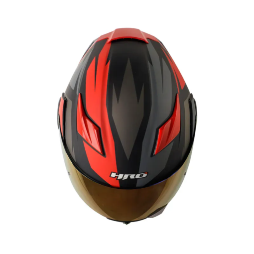 Casco Hro 3400Dv Evo Breaks Negro Rojo Visor Iridium Rojo