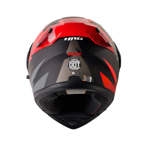 Casco Hro 3400Dv Evo Breaks Negro Rojo Visor Iridium Rojo