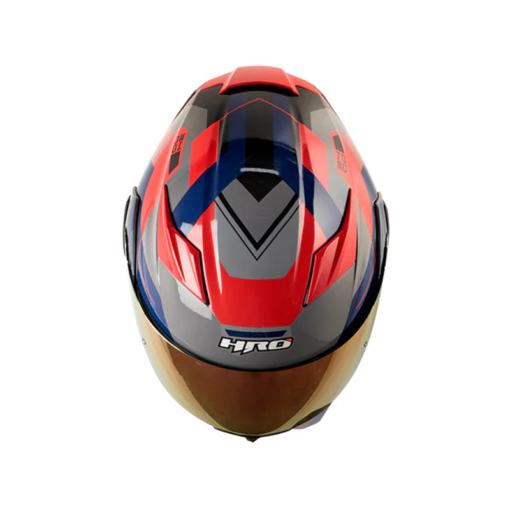 Casco Hro 3400Dv Evo Lou Gris Oscuro Rojo Visor Iridium Rojo